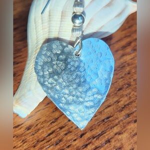 Vintage sterling silver heart earrings